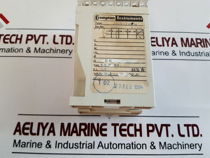 Crompton 253-trpw Paladin Current Transducer Relay