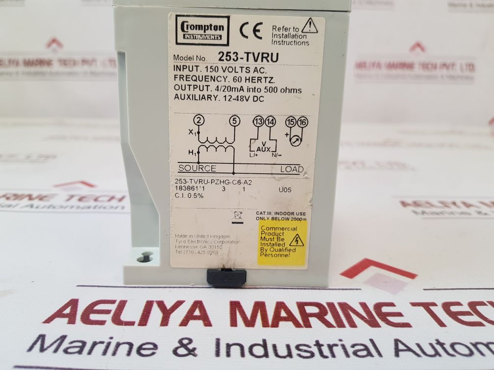 Crompton 253-tvru Transducer 253-tvru-pzhg-c6-a2