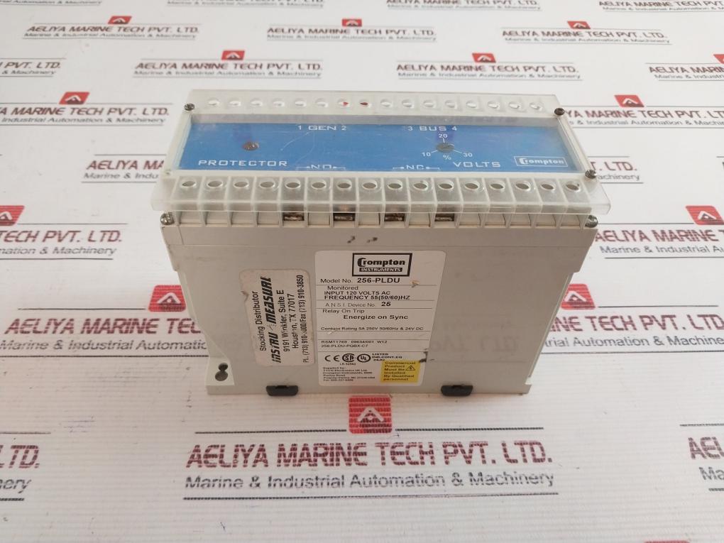 Crompton 256-pldu-pqbx-c7 Relay On Trip Energize On Sync 120V Ac