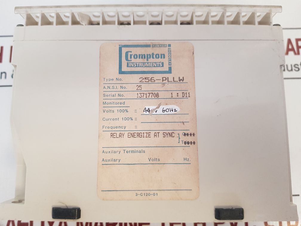 Crompton Protector 256-pllw Relay 440V 60Hz