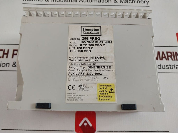 Crompton 256-prbg Protector Trip Relay
