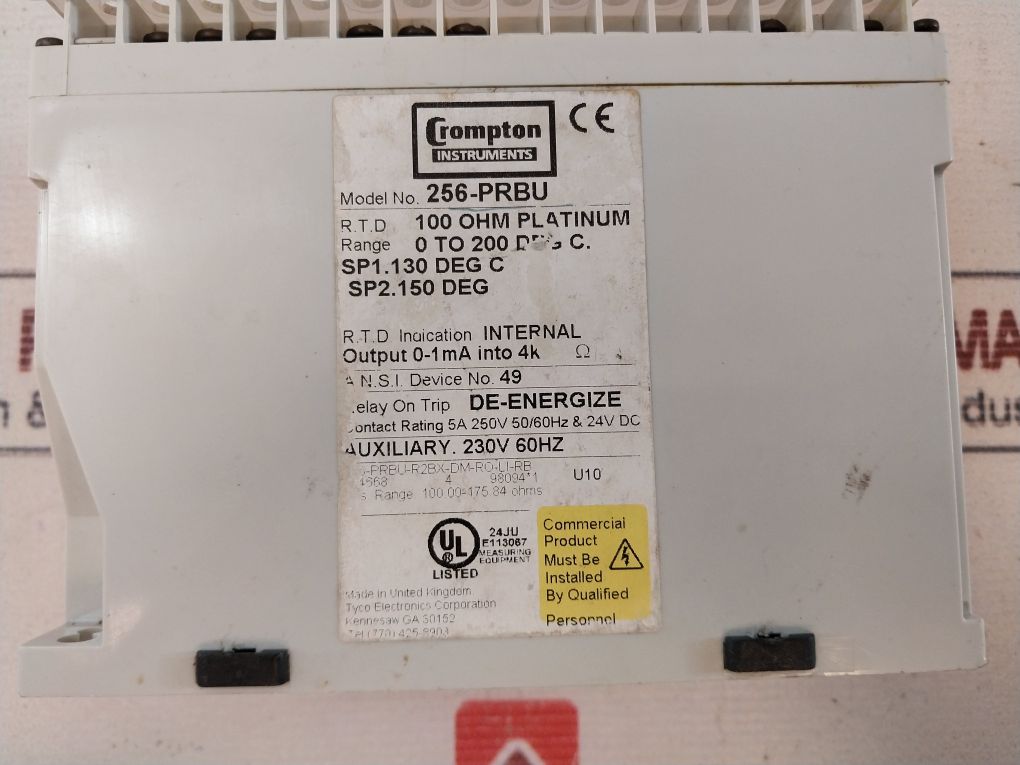 Crompton 256-prbu Protector Trip Relay 230V 60Hz