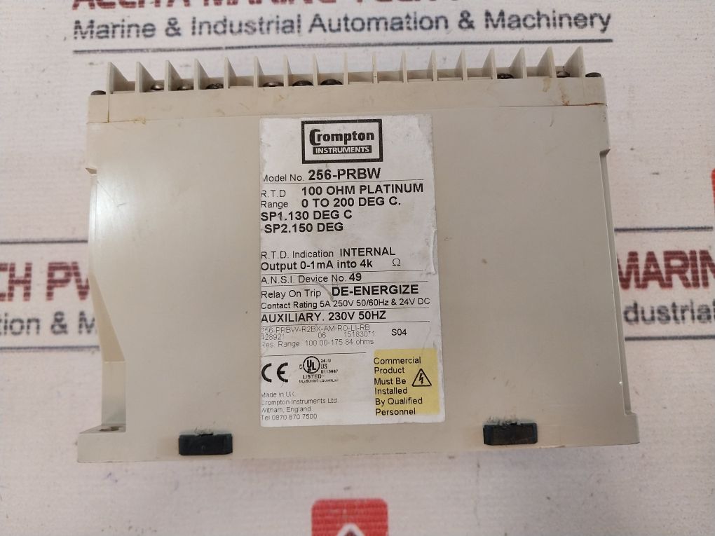 Crompton 256-prbw Protector Trip Relay 230V 50Hz
