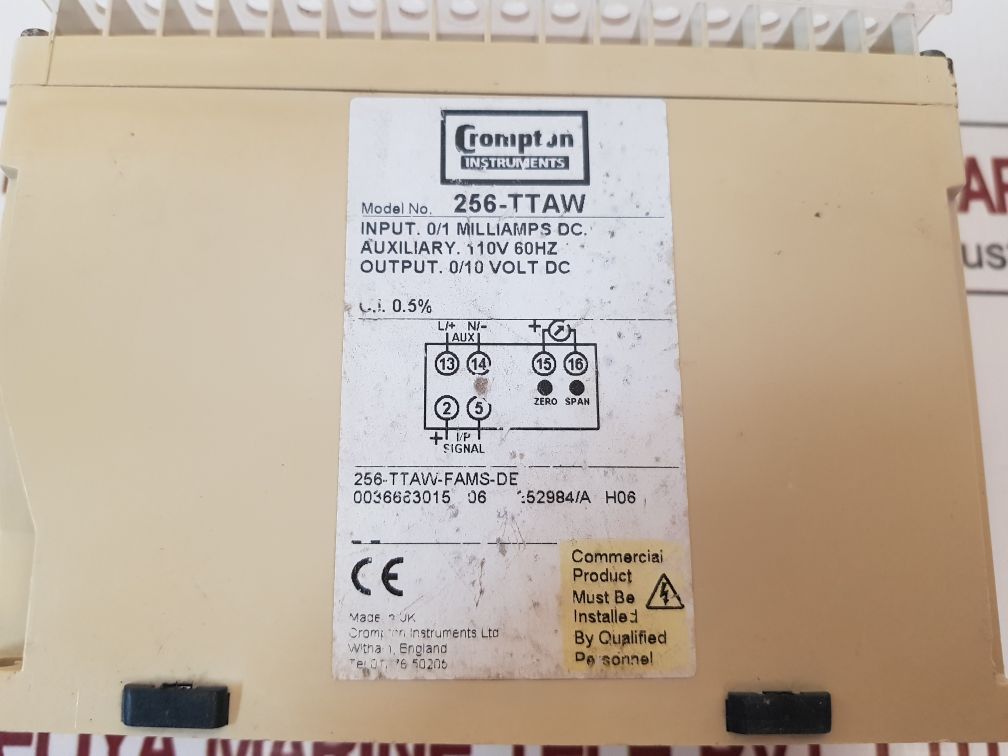 Crompton Paladin 256-ttaw Transducer 110V