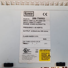 Crompton 256-twmu-qqhg-c6-uk 3-phase Watt Transducer 256-twmu