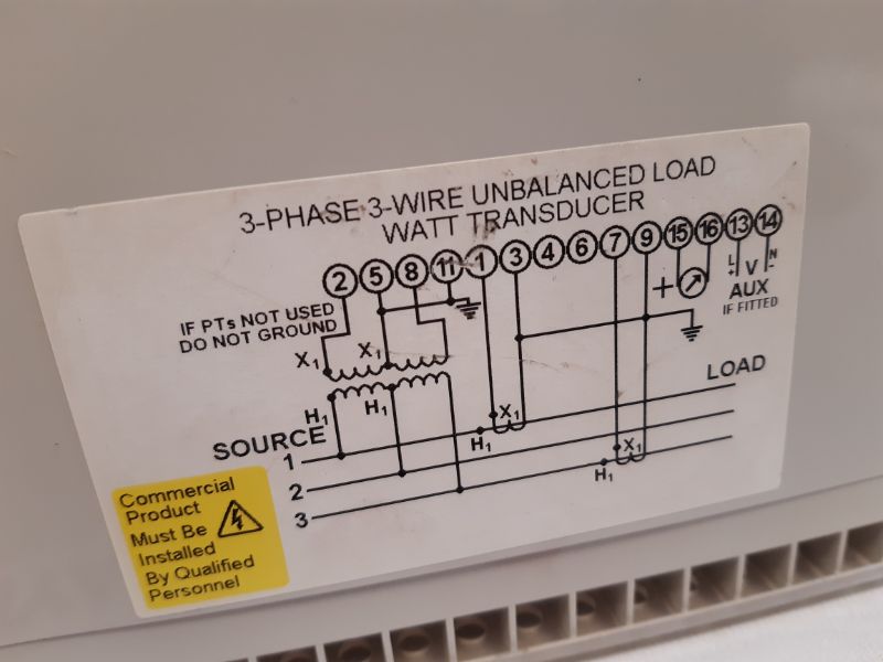 Crompton 256-twmu-qqhg-c6 3-phase Watt Transducer 256-twmu 0-6000 Kilowatts
