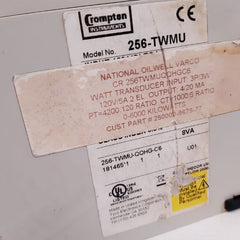 Crompton 256-twmu-qqhg-c6 3-phase Watt Transducer 256-twmu 0-6000 Kilowatts
