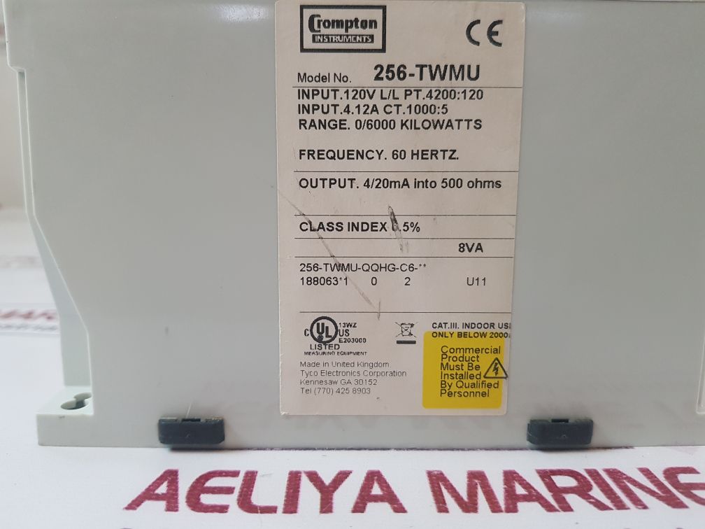 Crompton 256-twmu Transducer Module 06000 Kilowatts
