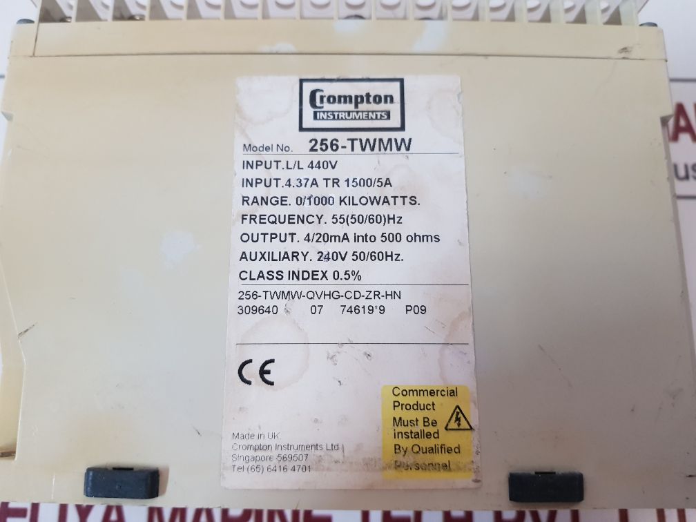 Crompton 256-twmw Watt Transducer 3-phase 3-wire 240V 50/60Hz