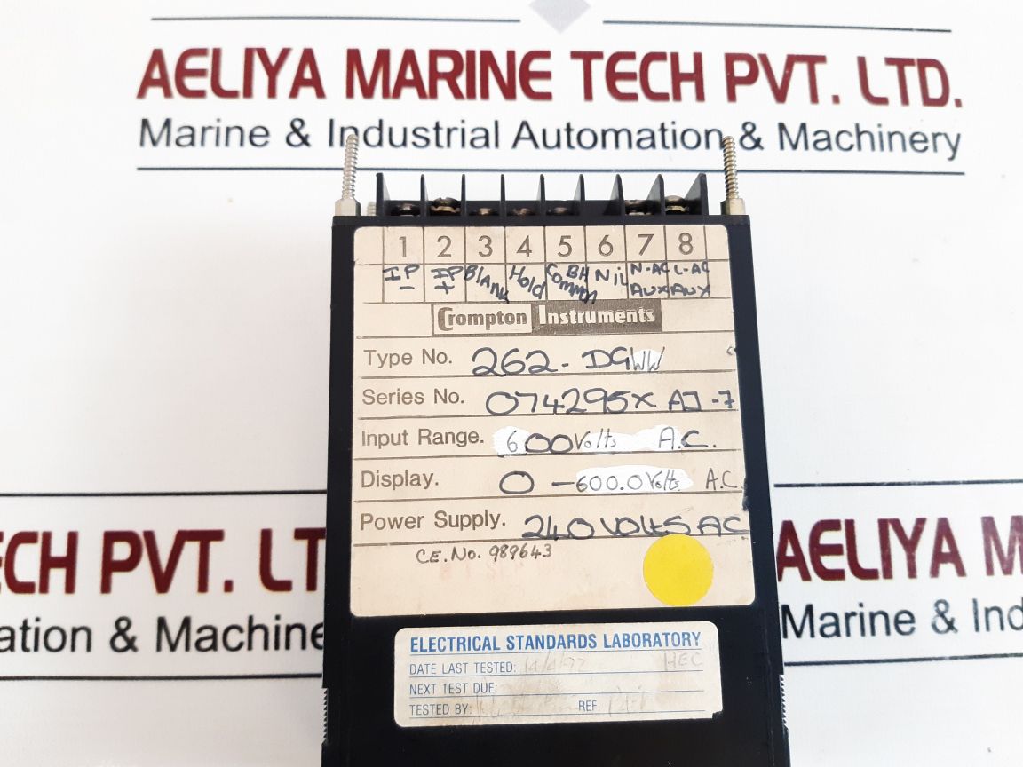 Crompton 262-dgww Voltmeter