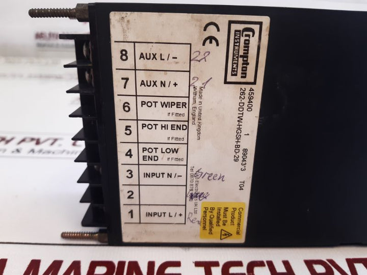Crompton 262-ddtw Temperature Meter 262-ddtw-hgsh-bd-29
