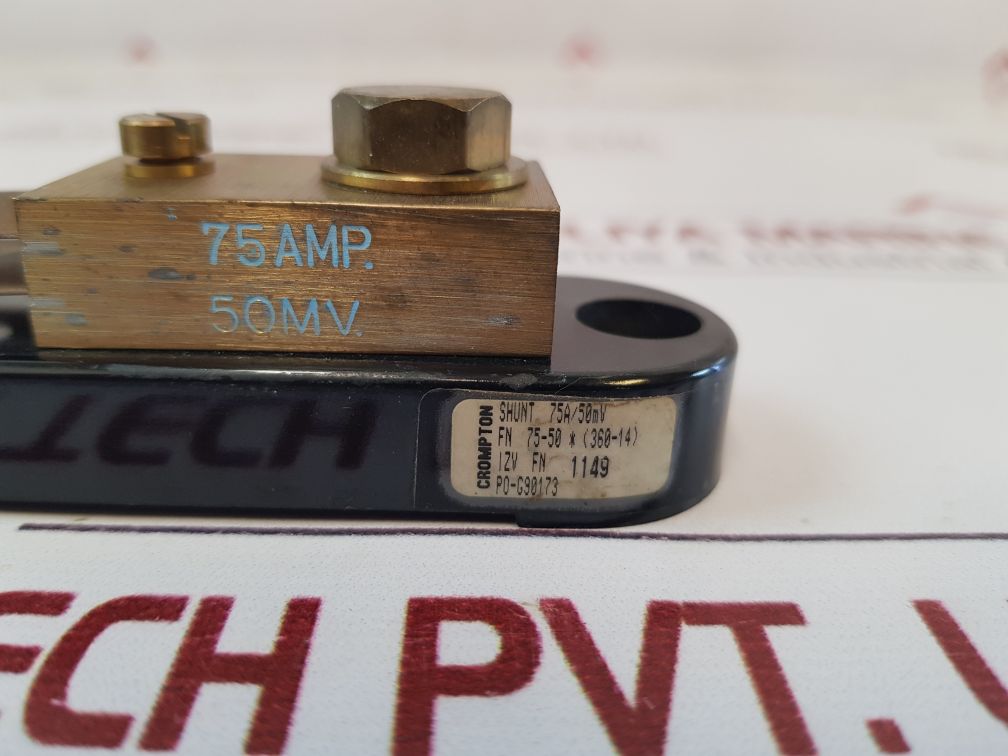 Crompton Cg3286-000 Shunt 75Amp./50Mv