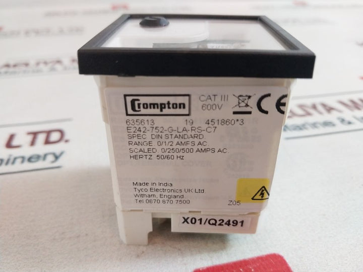 Crompton E242-752-g-la-rs-c7 Ammeter 50/60Hz