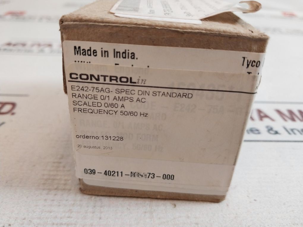 Crompton E242-75Ag-spec Din Standard Panel Meter 0/60A