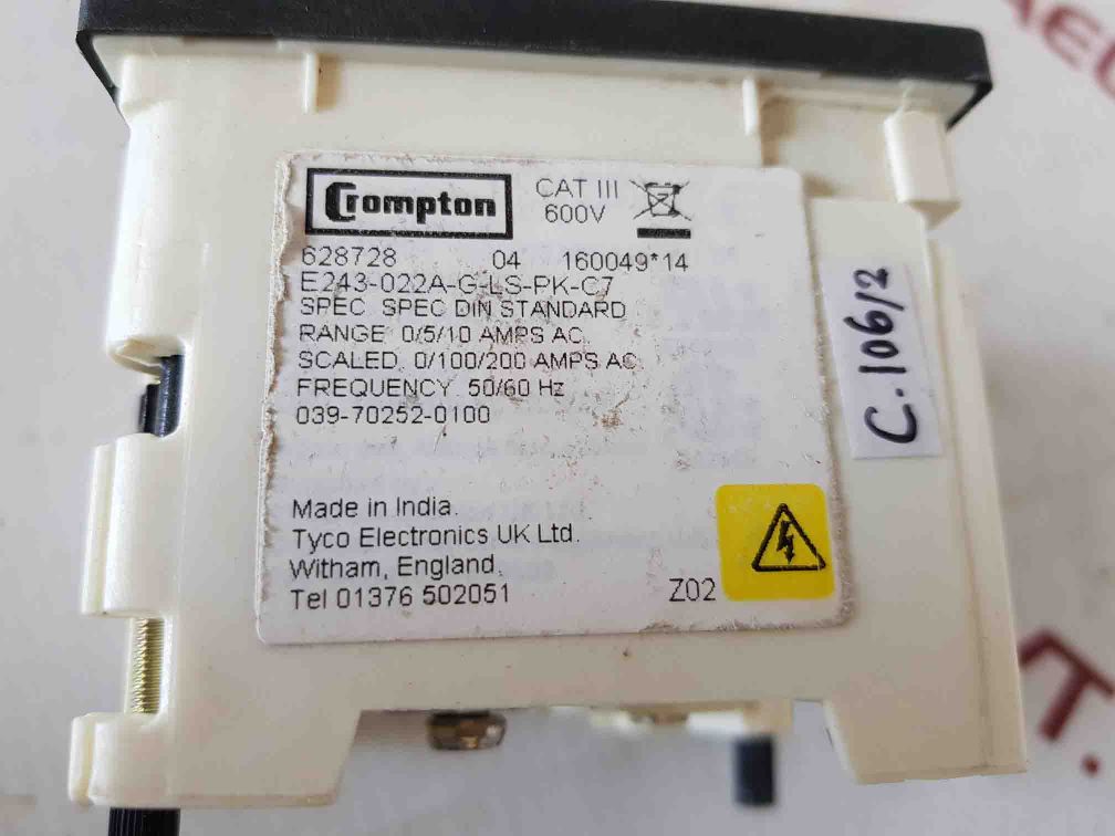 Crompton E243-022A-g-ls-pk-c7 Ammeter