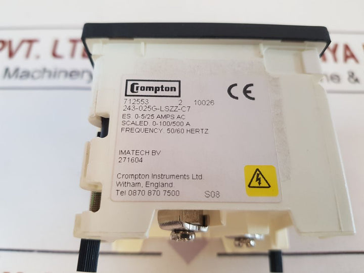 Crompton E243-025G-lszz-c7 Ammeter
