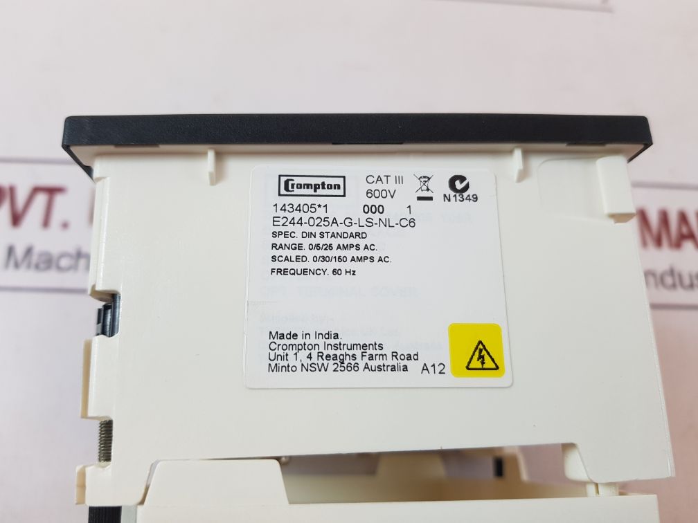 Crompton E244-025A-g-ls-nl-c6 Ammeter
