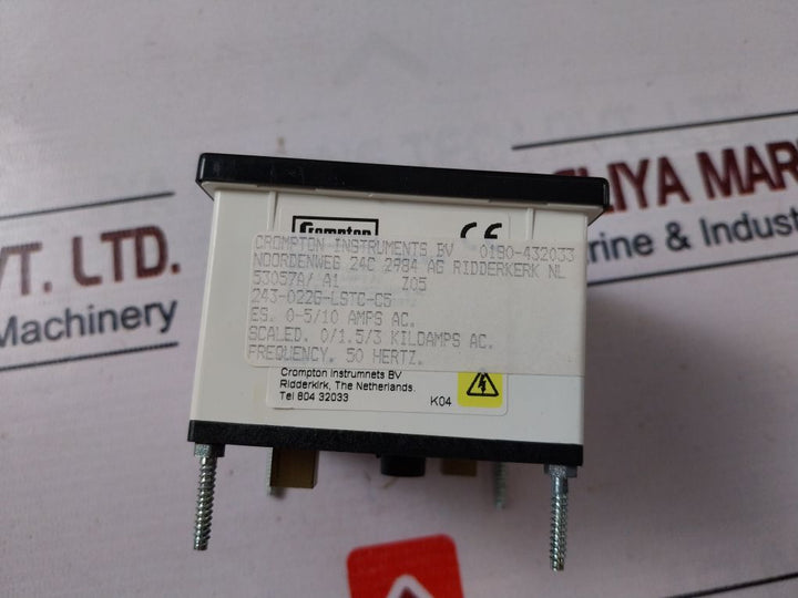 Crompton Instruments 243- 022G-lstc-c5 Analog Panel Ammeter 50Hz