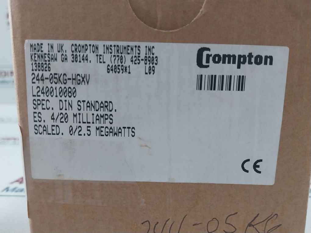 Crompton Instruments 244-05Kg-hgxv Panel Meter-mw L240010080
