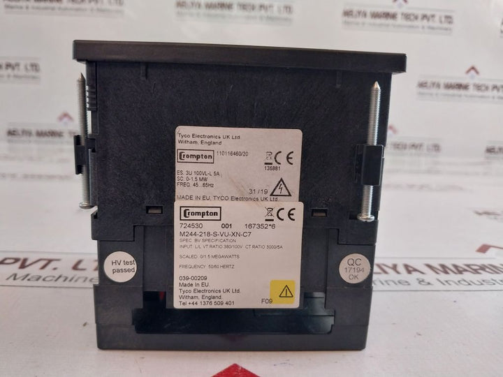 Crompton M244-218-s-vu-xn-c7 Megawatts Panel Meter 0/1.5