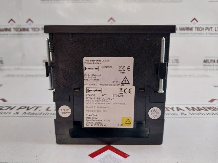 Crompton M244-218-s-vu-xn-c7 0-1,5 Megawatts Panel Meters