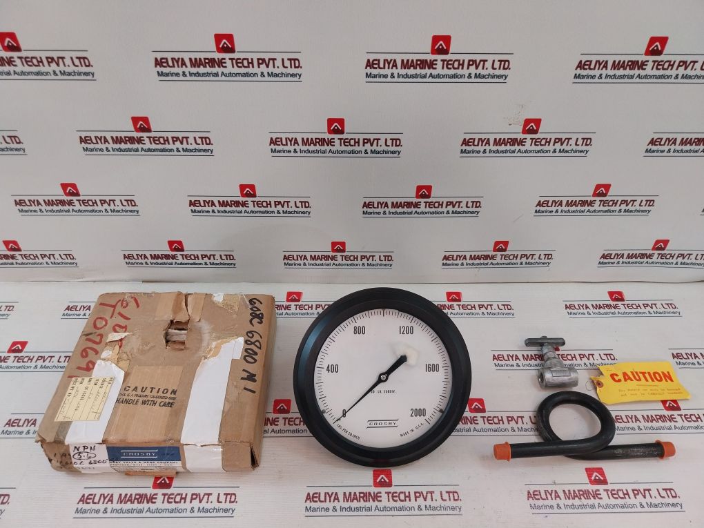 Crosby 0-2000 Lbs. Per Sq. Inch Test Gauge With 6800-cl/6800-ci Valve