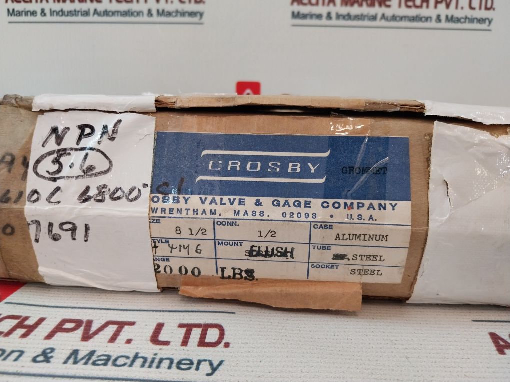 Crosby 0-2000 Lbs. Per Sq. Inch Test Gauge With 6800-cl/6800-ci Valve