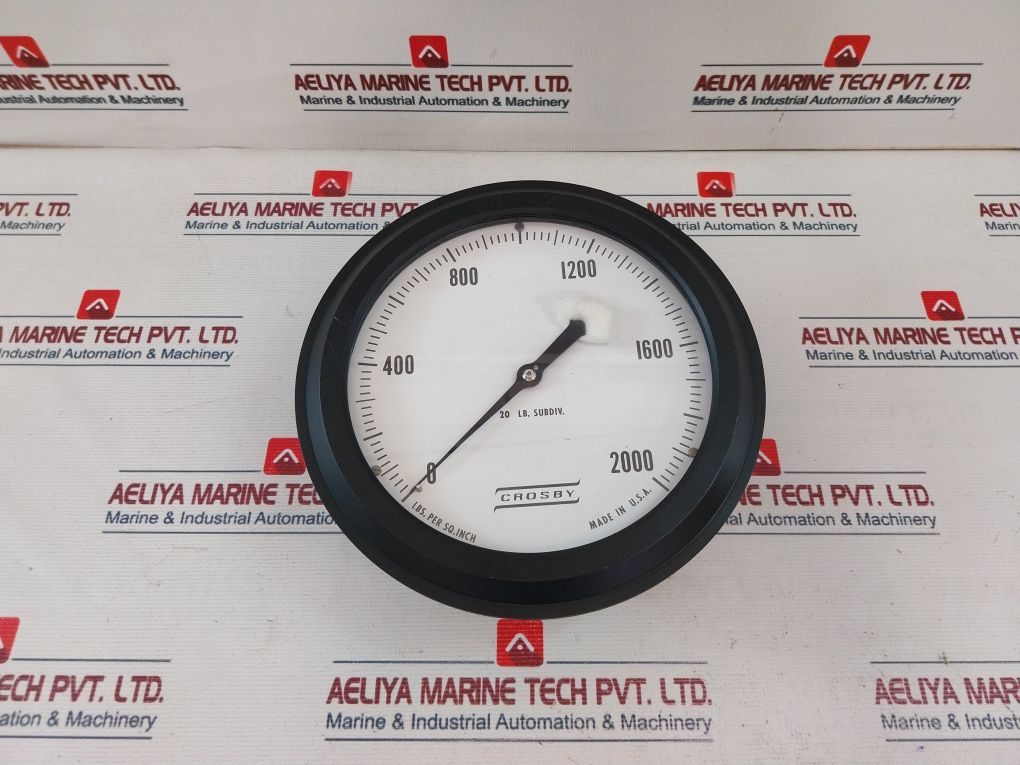 Crosby 0-2000 Lbs. Per Sq. Inch Test Gauge With 6800-cl/6800-ci Valve