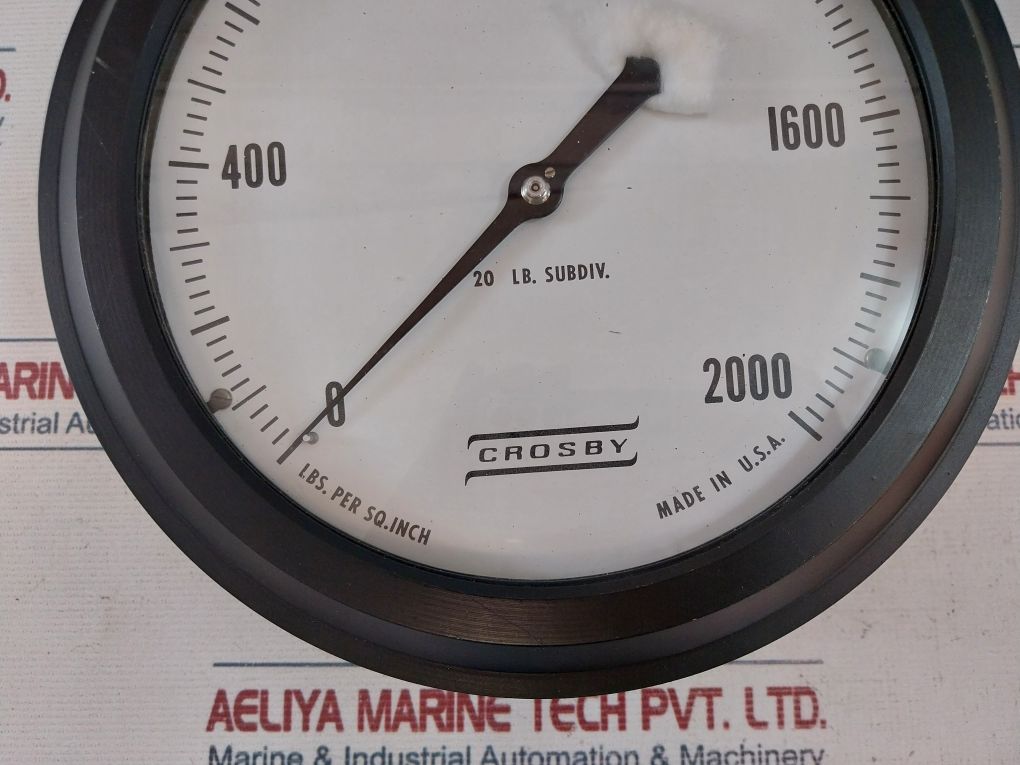 Crosby 0-2000 Lbs. Per Sq. Inch Test Gauge With 6800-cl/6800-ci Valve