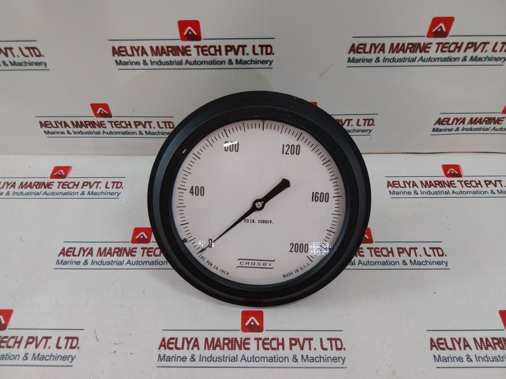 Crosby 20 Lb. Subdiv Test Gauge 0-2000 Lbs