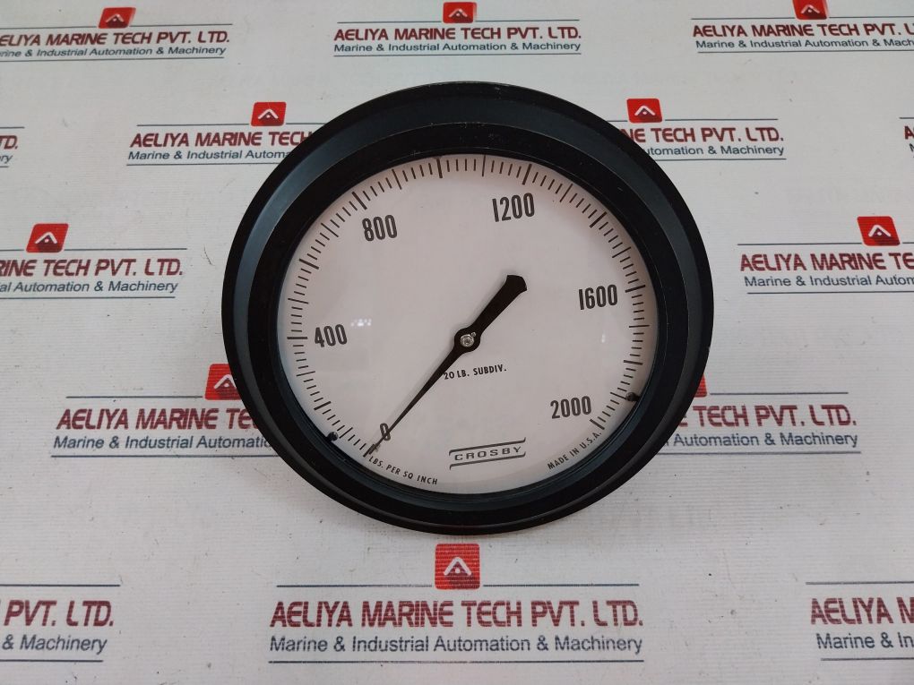 Crosby 20 Lb. Subdiv Test Gauge 0-2000 Lbs