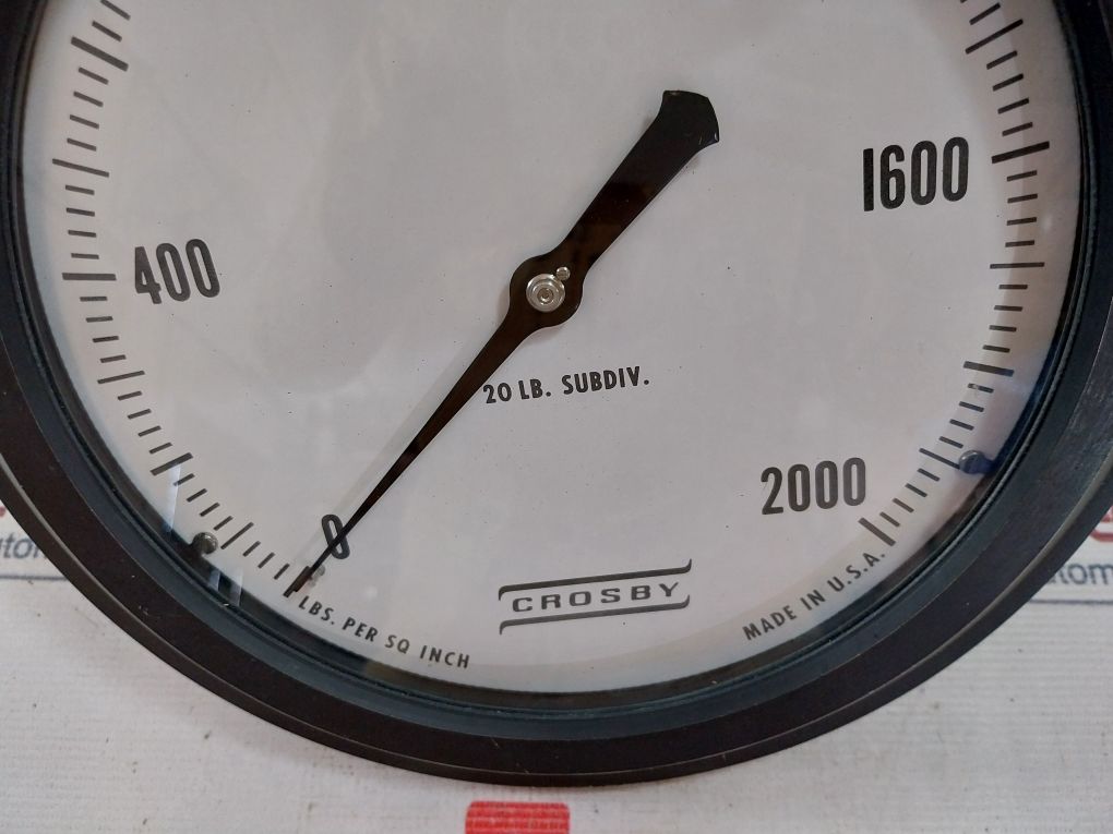 Crosby 20 Lb. Subdiv Test Gauge 0-2000 Lbs