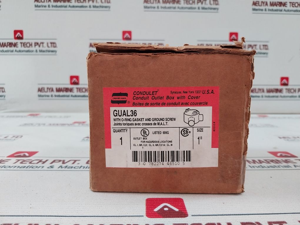 Crouse-hinds Gual 36 Conduit Outlet Box With Cover 0101639