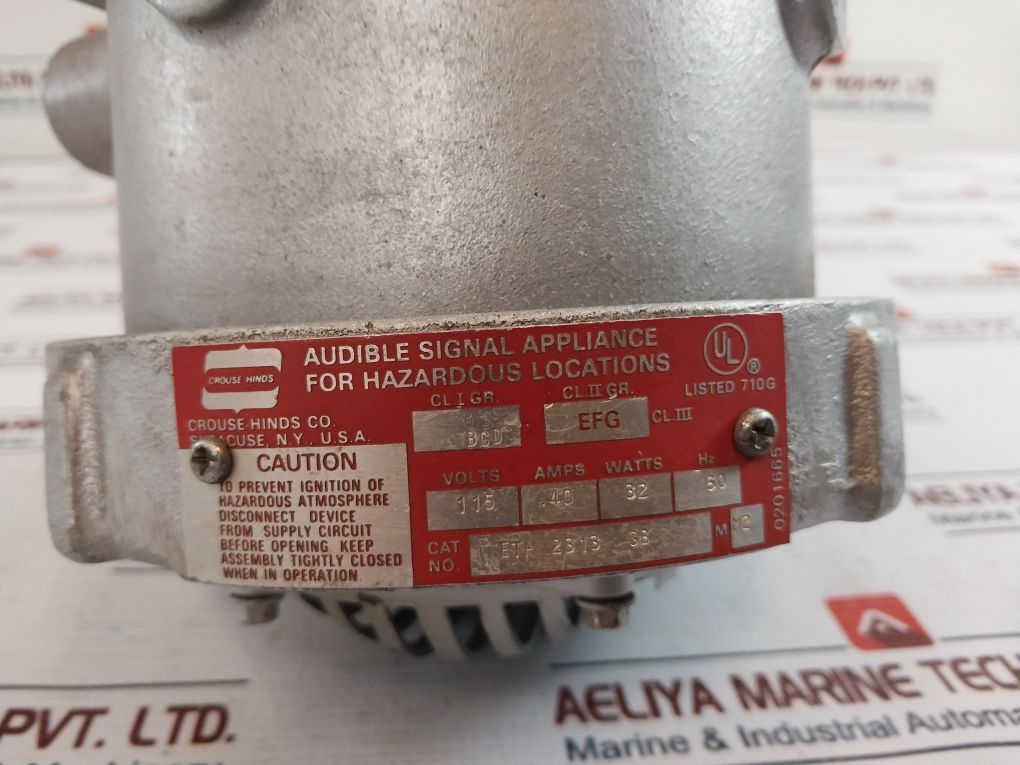 Crouse Hinds Eth 2313 Gb Mm2 Horn Audible Signal Appliance