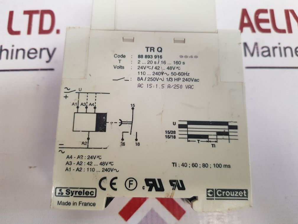 Crouzet Tr Q Time Delay Relay 88 893 916