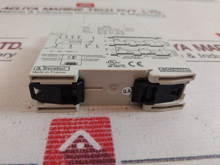 Crouzet Eih 84 871 009 Current Control Relay 120V~ 50-60Hz