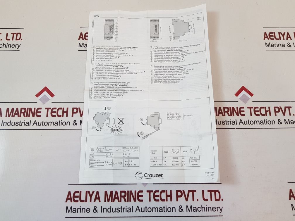 Crouzet Hsv 84 874 320 Speed Control Module Relay