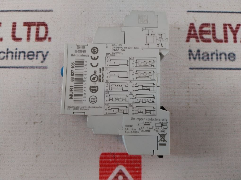 Crouzet Mur1 88 827 105 Timer Relay