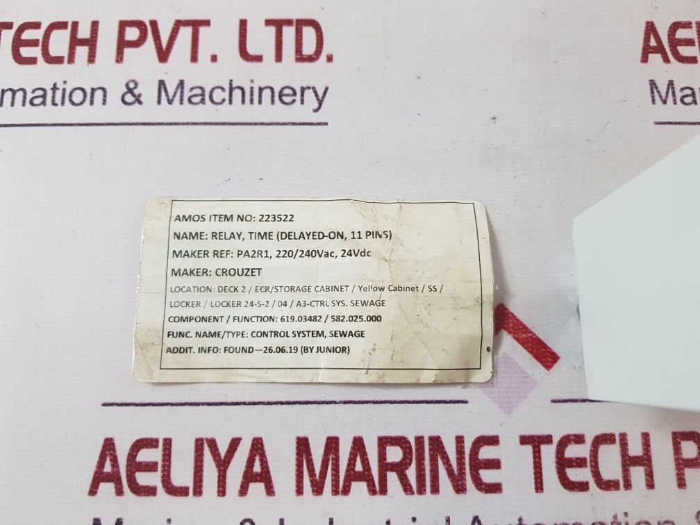 Crouzet pa2r1 time delay relay 88 867 415