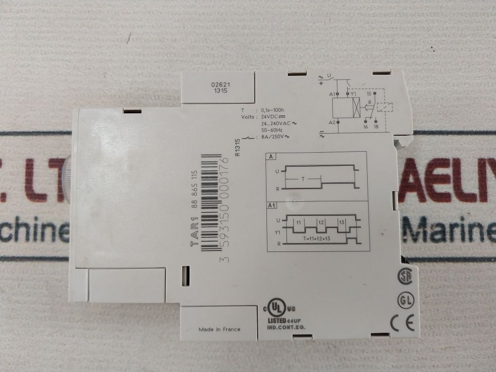 Crouzet Tar1 Time Delay Relay 0,1S-100H 50-60 Hz