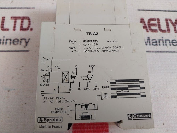 Crouzet Tr A2 88 893 135 Time Delay Relay