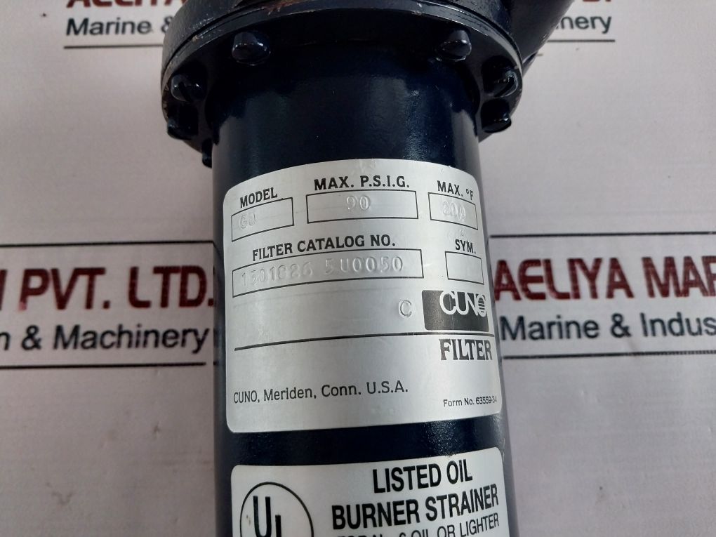 Cuno 1301826 5U0050 Oil Burner Strainer Filter Gu