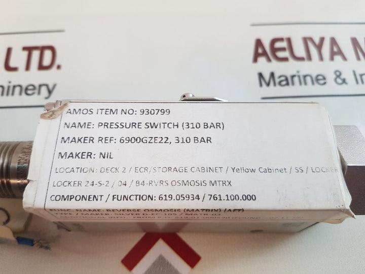 Custom Control Sensors 6900Gze14 Pressure Switch