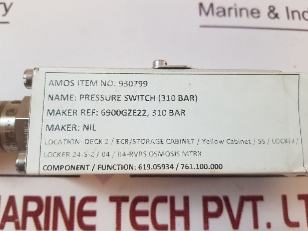 Custom Control Sensors 6900Gze22 Pressure Switch