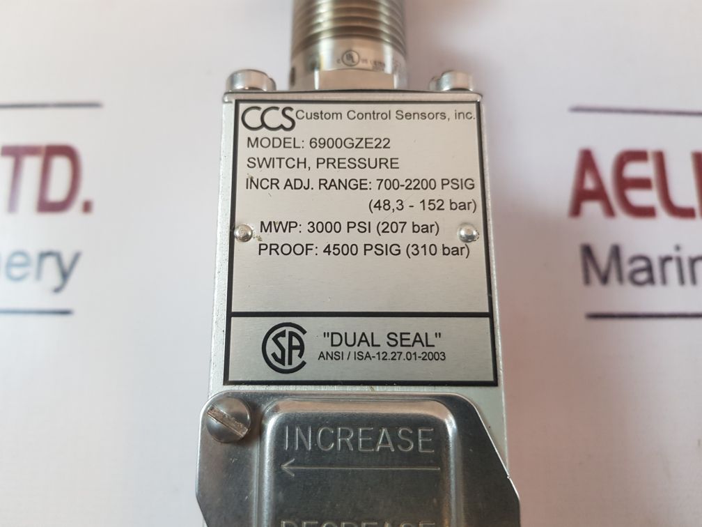 Custom Control Sensors 6900Gze22 Pressure Switch