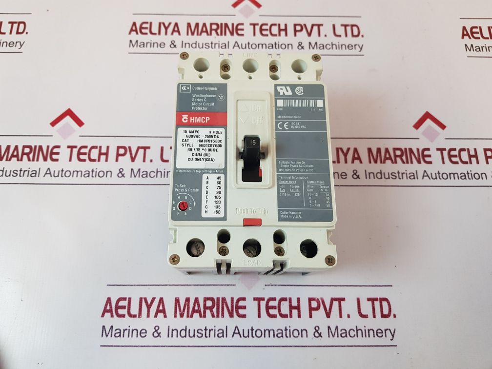 Cutler-hammer Hmcp015E0C Motor Circuit Breaker
