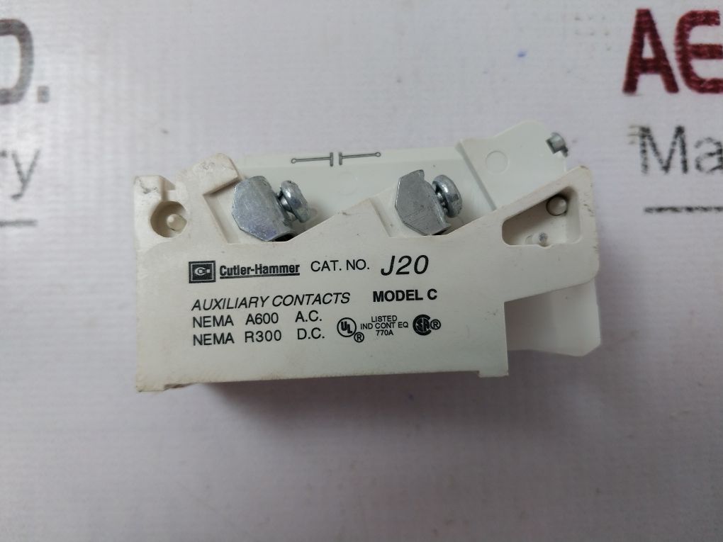 Cutler-hammer J20 Auxiliary Contacts Model-c Type-j