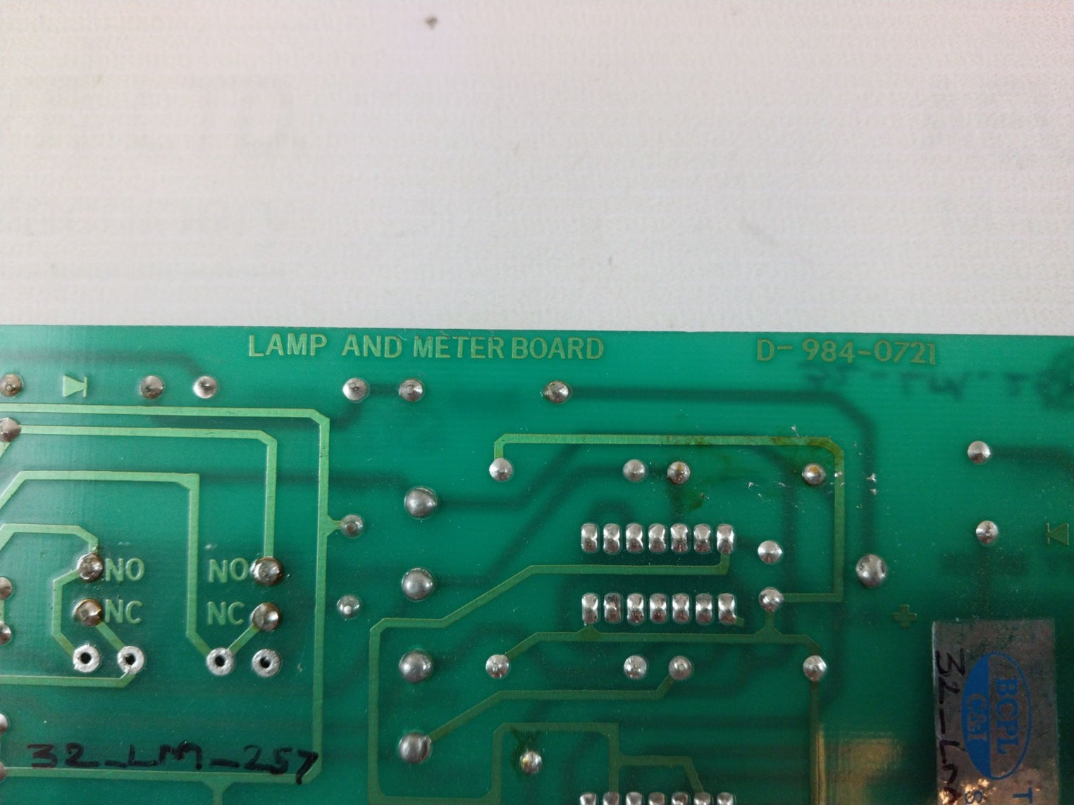 Alstom D-984-0721 Lamp And Meter Board