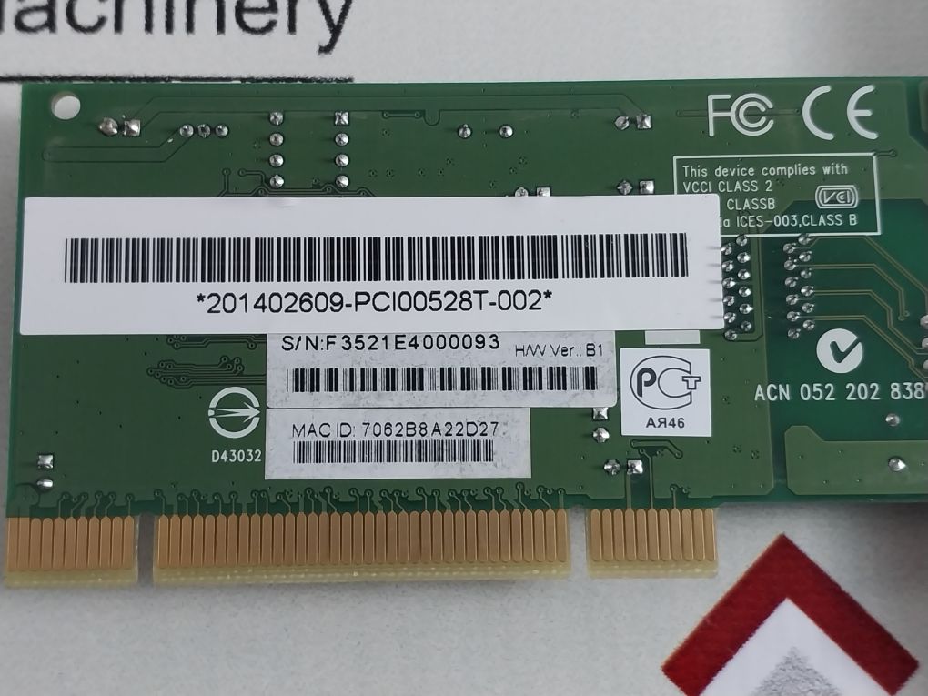 D-link Dge-528T Rev. B1 Ethernet Network Card Acn 052 202 838