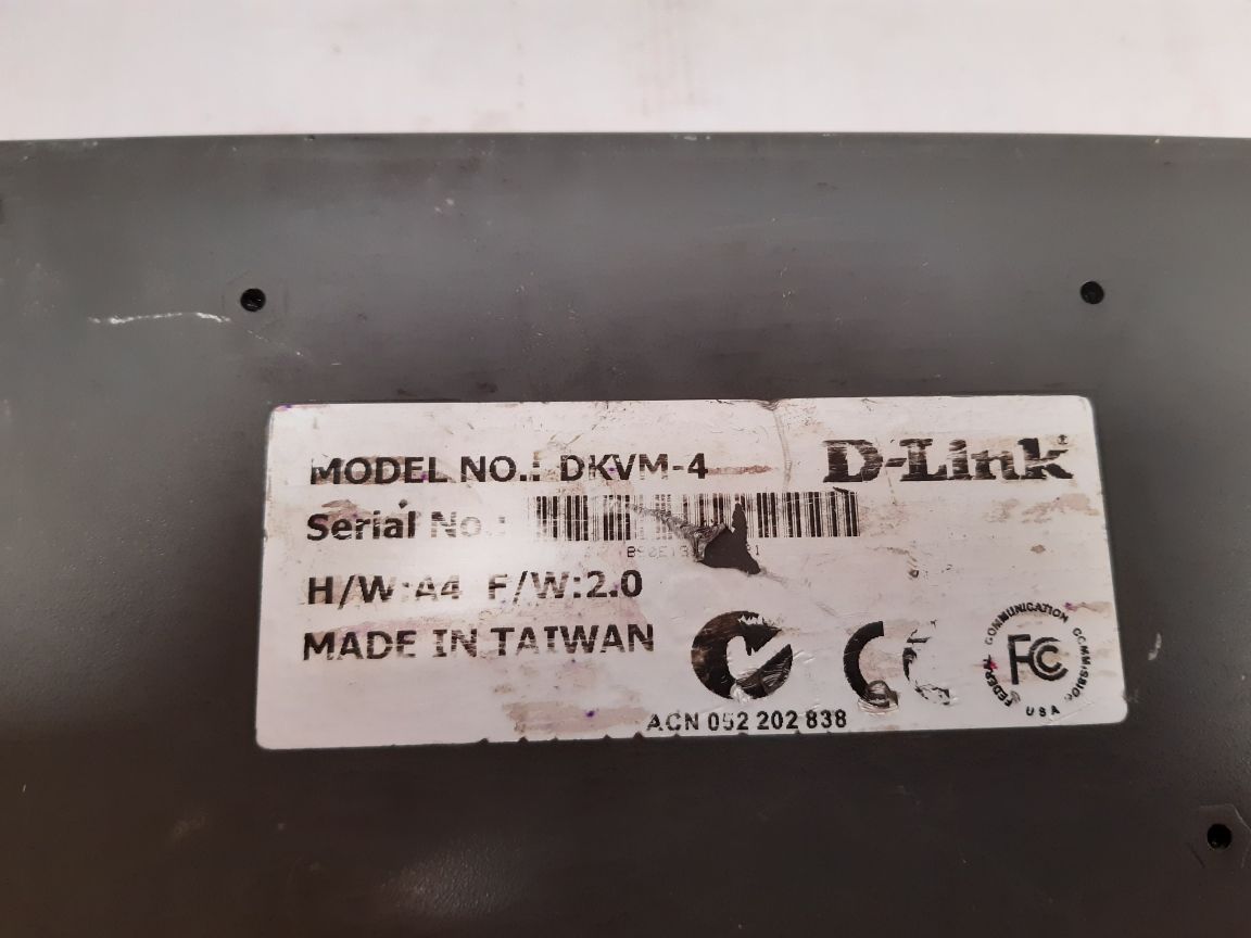 D-link Dkvm-4 4-port Kvm Switch Dc 9V 600Ma